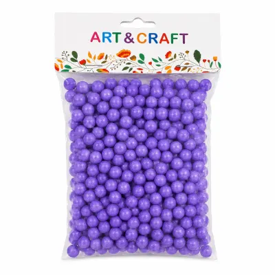 كرات فلين (فوم) صغيرة ملونة للأعمال الفنية - بنفسجي