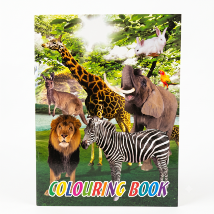 كتاب تلوين ورسم للأطفال مع ملصقات - شخصية كرتون