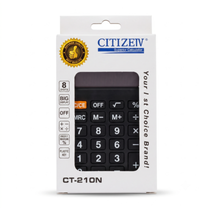 آلة حاسبة مكتبية CITIZEV CT-210N – شاشة كبيرة 8 خانات