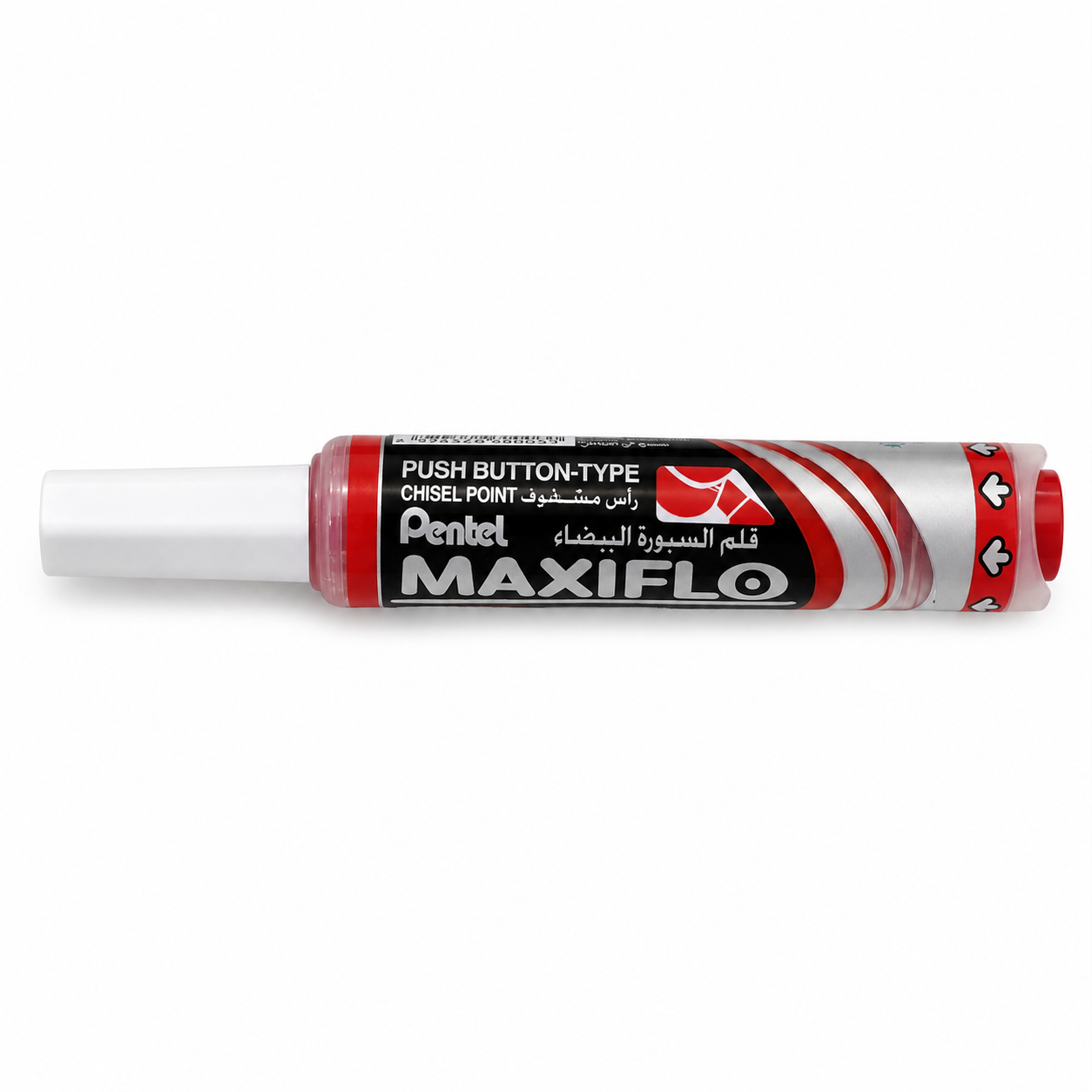 ماركر سبورة بنتل MAXIFLO ضغاط أحمر – رأس مشطوف – قابل لإعادة التعبئة